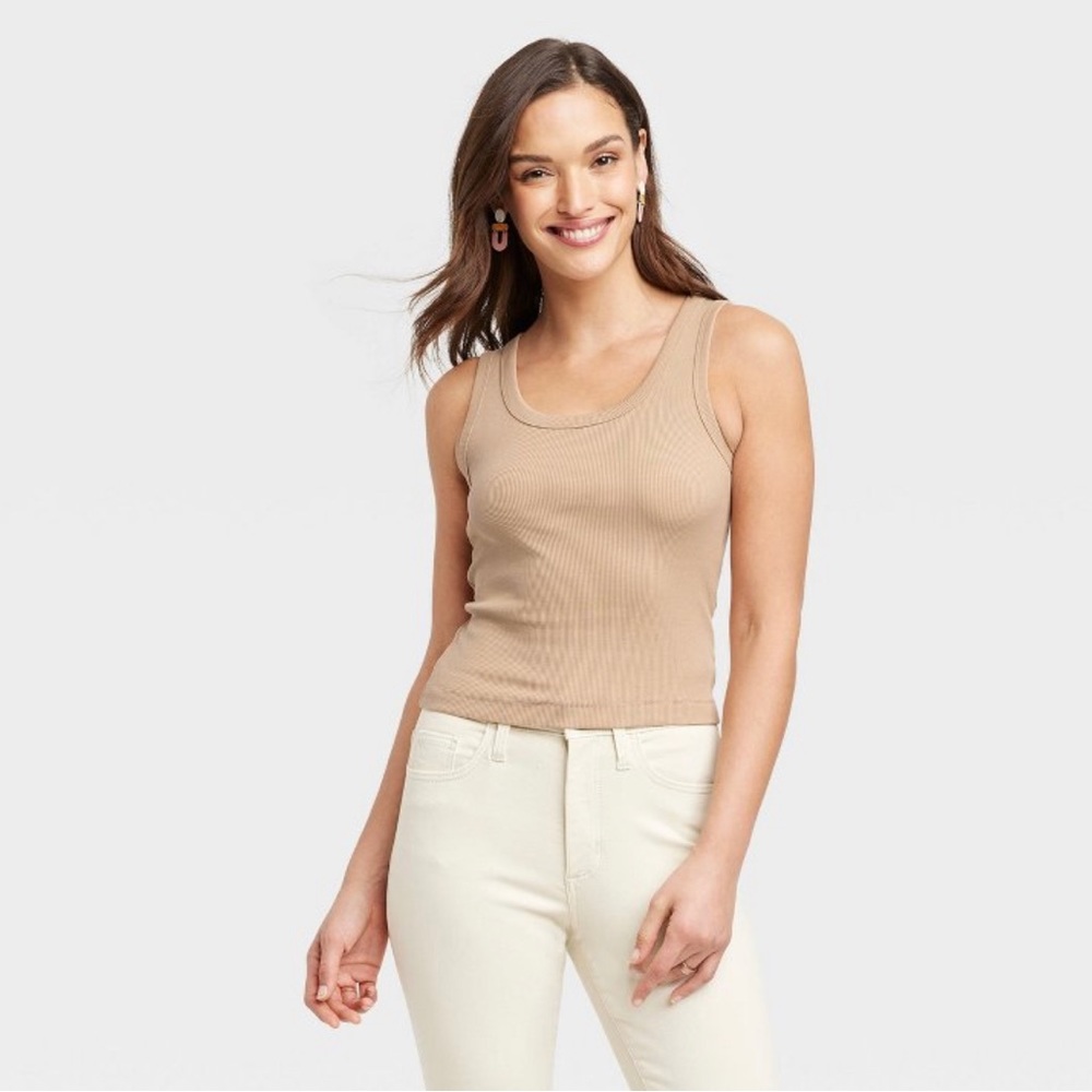 UNIVERSAL THREAD Ribbed Shrunken Tank